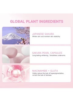 SAKURA Sakura Gluta Brightening Booster Cream, Sakura Underarm Whitening Cream, Sakura Pearl Capsule, Brightening Booster Sakura Pearl Capsules, Cosros Sakura Gluta Brightening Underarm Cream (1pcs)  - Image 2