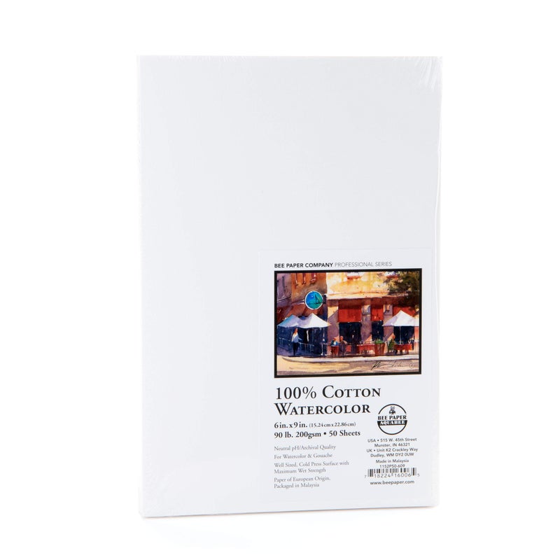 Bee Paper Company Bee Paper 6 x 9 Watercolor Paper Pack 50 Sheets