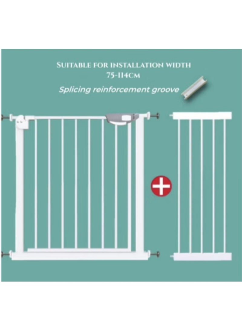 Auto Close Baby Gate 75cm with 30cm  Extension Rack，Door Pet Safety Gate for Stairs, Doorways, Indoor/Outdoor(75-114cm),Limited time special prices,End of Year Sale - Image 3
