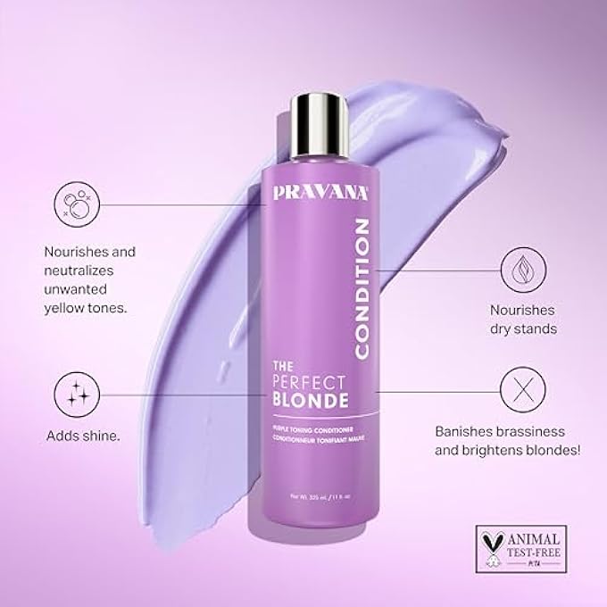 Pravana THE PERFECT BLONDE PURPLE TONING CONDITIONER 10.1 OZ - Image 3