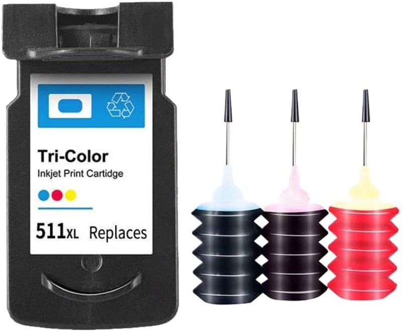 LC511C R Refillable Ink Cartridge Compatible with Canon Printers MP260 MP270 MP272 MP280 MP282 MP330 MP480 MP490 - Image 2