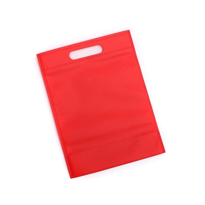 10 Piece Non Woven Shopping Bag With Handle Reusable Shopping Bag For Gift And Many Uses 35X30cm (Red) - Image 1