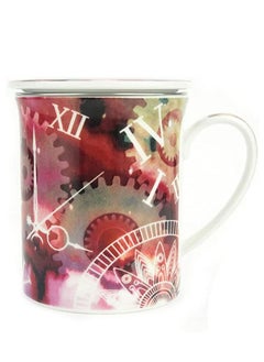 Microwave Safe Fine Porcelain Tea Time Mug with Lid And infuser for Loose Leaf Tea (0.2L) 3pc