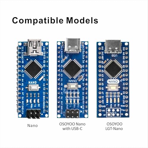 OSOYOO Nano IO Shield Breakout Board with GPIO Status LED, Terminal Expansion Holder for Arduino Nano - Image 4