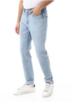 Andora Fly Zipper Button Closure Straight Jeans Pants_Snowy  - Image 2
