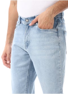 Andora Fly Zipper Button Closure Straight Jeans Pants_Snowy  - Image 4