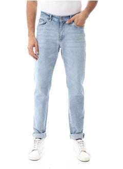 Andora Fly Zipper Button Closure Straight Jeans Pants_Snowy  - Image 1