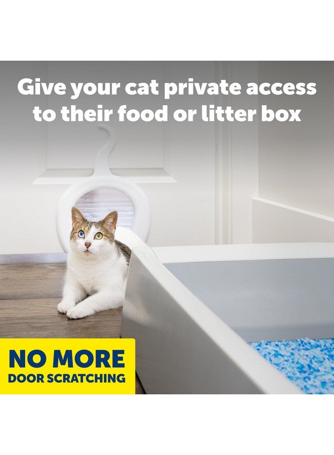 PetSafe Never Rust Indoor Cat Door - for Interior Doors - Adds Privacy, Keeps Dogs Out of Cat's Space, Food and Litter Box - for Cats Up to 20lb - Durable and Easy to Install - Made in USA - Image 3