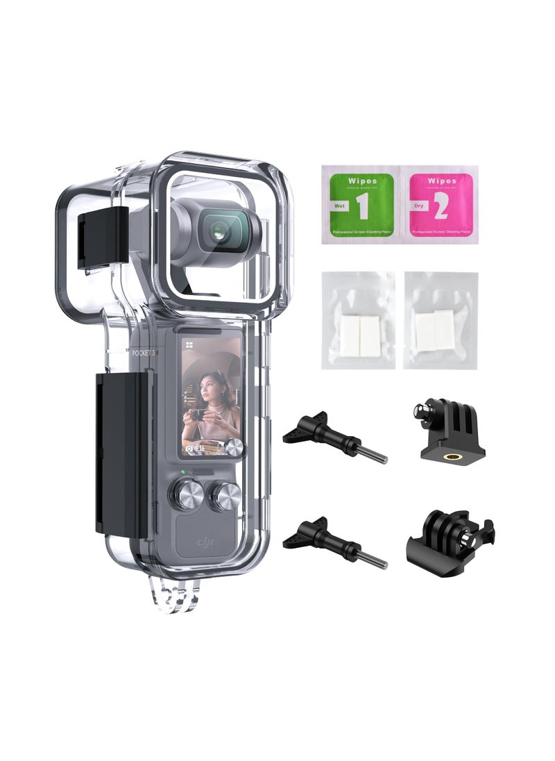 KASTWAVE - Waterproof Housing Case for DJI Osmo Pocket 3, Touchscreen Underwater Diving Protective Shell Waterproof up to 50m/164/ft with Helmet Bracket & 1/4 Bracket Accessories - Image 1