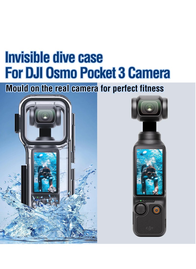 KASTWAVE - Waterproof Housing Case for DJI Osmo Pocket 3, Touchscreen Underwater Diving Protective Shell Waterproof up to 50m/164/ft with Helmet Bracket & 1/4 Bracket Accessories - Image 1