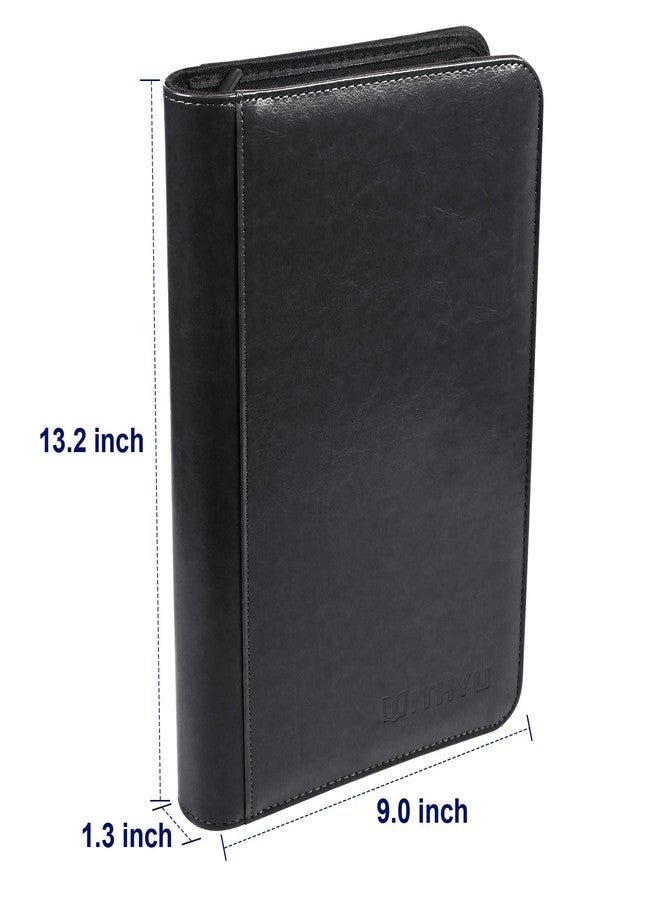 WITHYU Banknote Collection Album with 180 Pockets - WITHYU Ringless Currency Organizer with Clear Non-PVC Sleeves for Banknotes, Bills, Tickets, and Collectibles (Black) - Image 2