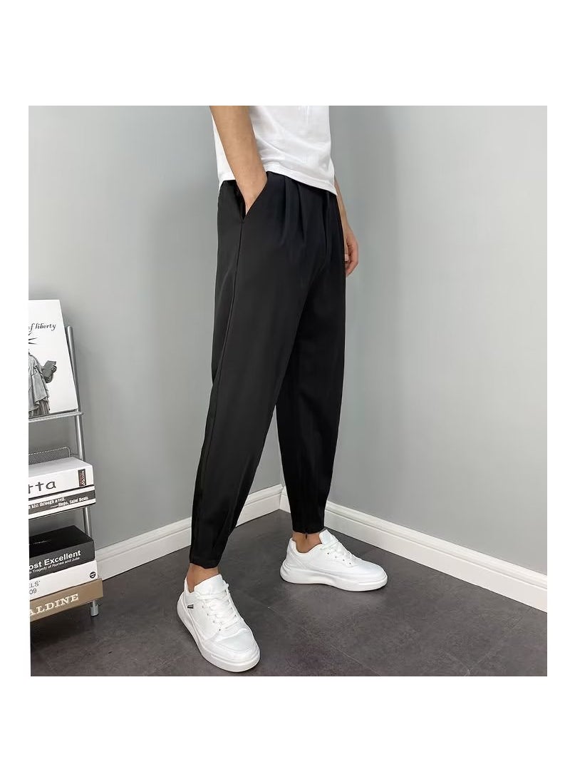 Generic - Mens Casual Slim Fit Joggers Fashion Black - Image 1