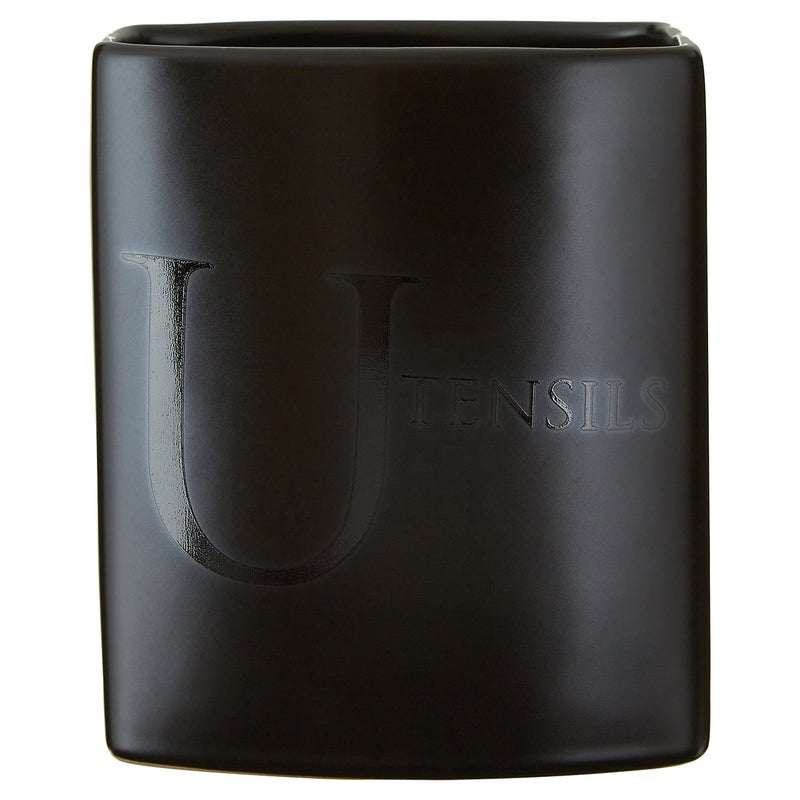 Premier Housewares Text Utensil Holder  BlackW10 X D9 X H14