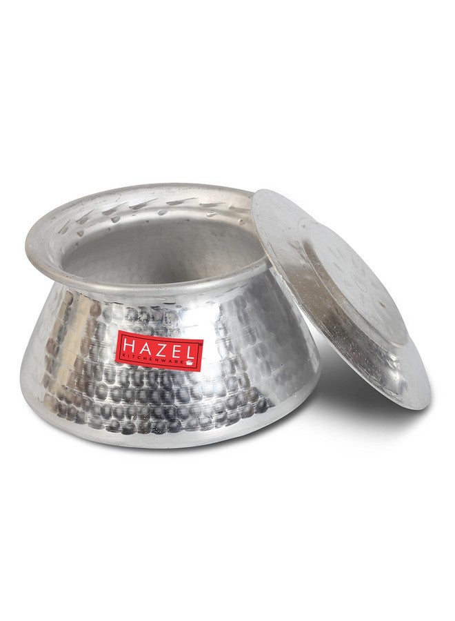 هايزل قدر هازل هاندي للطهي | قدر برياني ألومنيوم سعة 3200 مل مع غطاء | قدر هاندي ألومنيوم بلمسة نهائية مطروقة تقليدية | قدر برياني متعدد الاستخدامات - Image 1