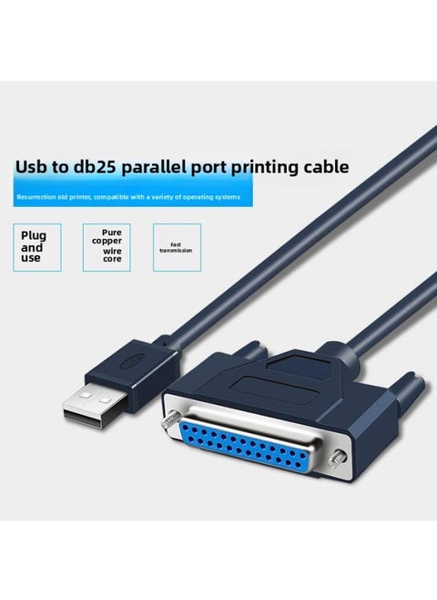 Jinghua 1284 Printing Line Standard CN36 Interface Old Printer Data Line USB To Parallel Line Connection Line-Color:Z164 USB Turn 25 Hole-Length:1.2 Meters (in Stock)