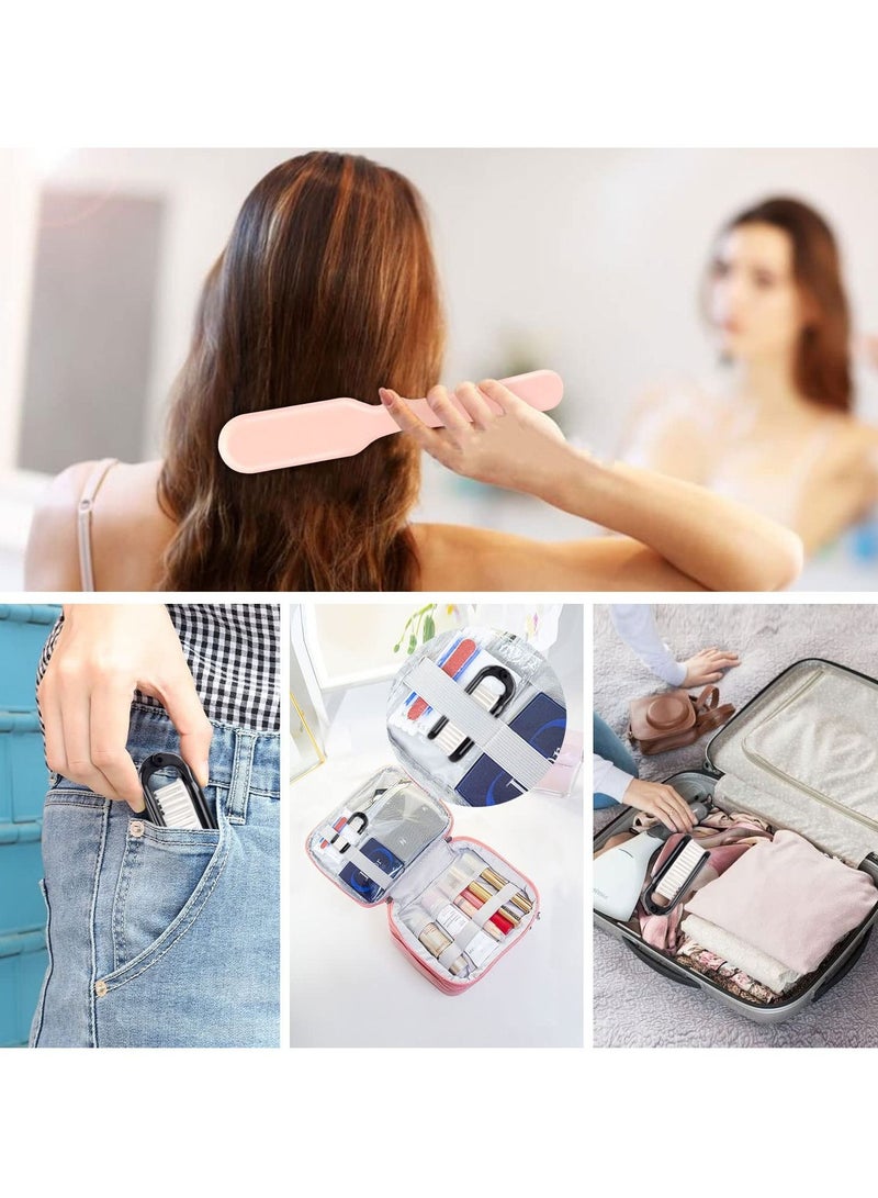 Excefore Hair Brush, 4pcs Folding Mini Portable Collapsable Combs Pocket Hair Brush for All Hair Types for Women Men Family Travel - Image 5