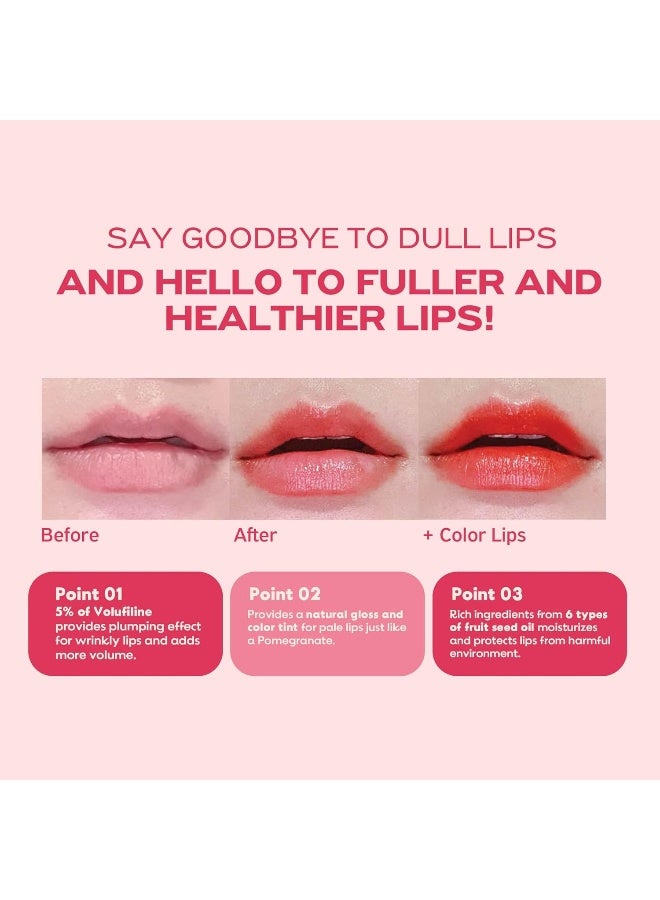 frudia Pomegranate Honey 3-in-1 Lip Balm 10ml — Moisturizing, Plumping & Tinted Lip Care — Glossy Hydrating Lip Balm for Soft, Smooth Lips, 0.33 oz - Image 4