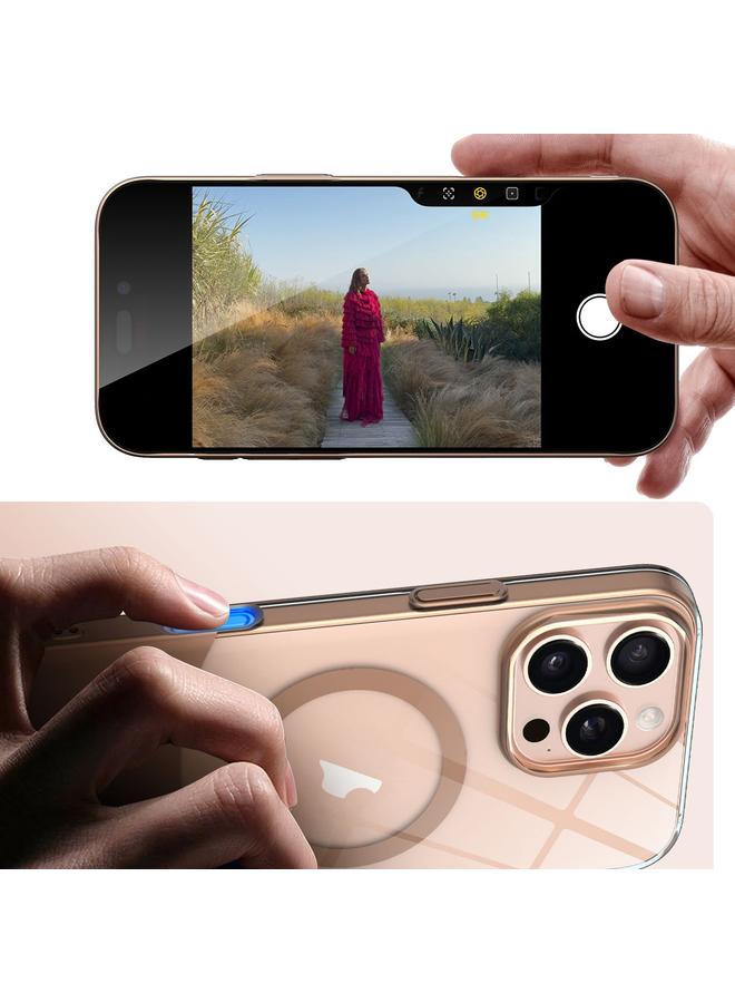 اس-توب جراب هاتف شفاف من MagSafe PC رفيع بلون متباين لهاتف iPhone 14 Pro - Image 5