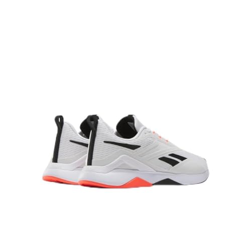 Reebok Women's Nanoflex TR 2 Training Shoes, Footwear White/Core Black/Orange Flare, Women's Size 5 - Image 1