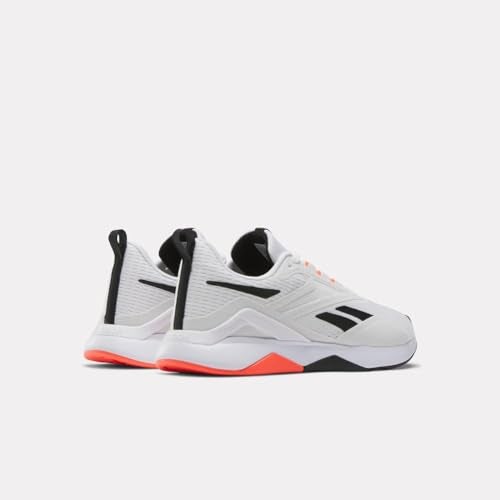 Reebok Women's Nanoflex TR 2 Training Shoes, Footwear White/Core Black/Orange Flare, Women's Size 5 - Image 3