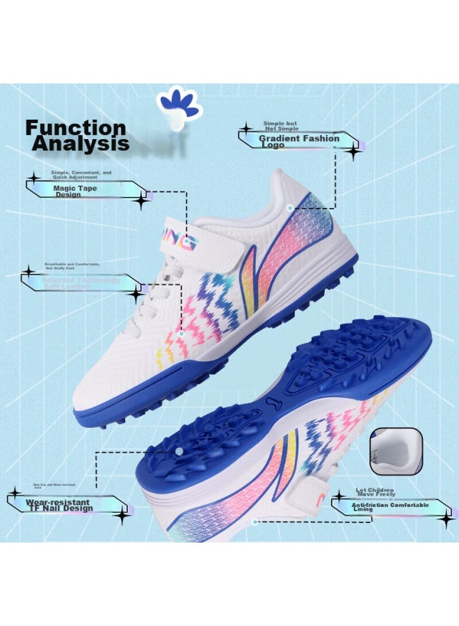 Li-Ning Li-ning Soccer Cleats For Children, Molded Studs, Elementary School Students, Boys And Girls, Professional Training And Competition, Laceless, Breathable Ball Shoes, Size 38 - Image 2