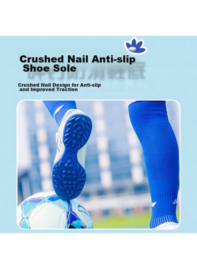 Li-Ning Li-ning Soccer Cleats For Children, Molded Studs, Elementary School Students, Boys And Girls, Professional Training And Competition, Laceless, Breathable Ball Shoes, Size 38 - Image 4