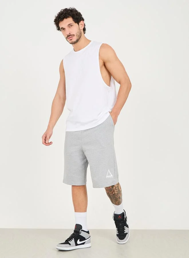Styli Styli Eco Earth Graphic Hem Printed Oversized Shorts