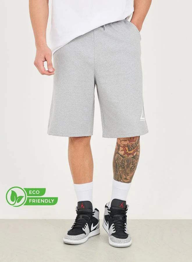 Styli Styli Eco Earth Graphic Hem Printed Oversized Shorts