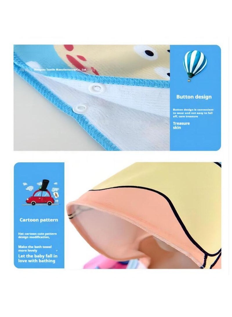 Baby Hooded Towel with Unique Animal Design Ultra Soft Thick Cotton Bath Towel for Newborn Highly Absorbent Bathrobe Blanket Toddlers Shower Gifts for Newborns or Adolescents - Image 4