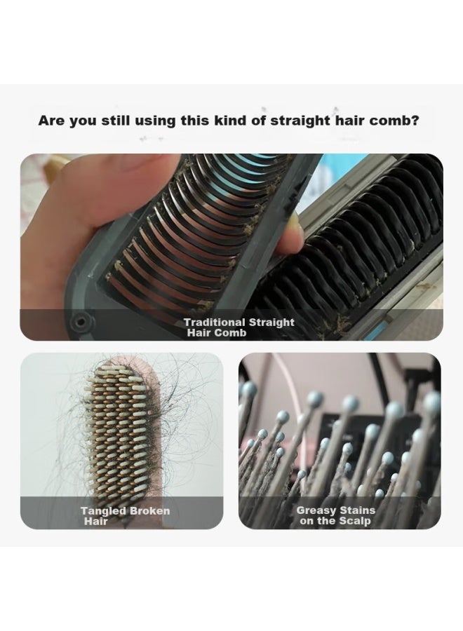 TSUYAGLA Cria 6th Generation Detachable Wireless Straight Hair Brush, 6 Billion Plasma Water Moisturizing Hair Care, Styling Without Damaging Hair, Wired And Wireless Two-in T606 Pink, Qixi Valentine's Day Gift - Image 4