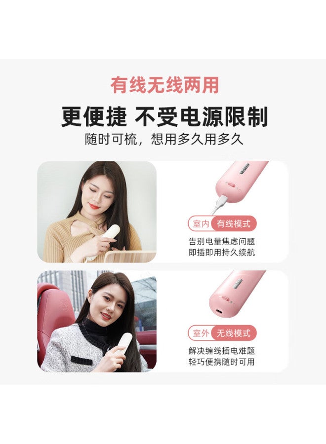 TSUYAGLA Cria 6th Generation Detachable Wireless Straight Hair Brush, 6 Billion Plasma Water Moisturizing Hair Care, Styling Without Damaging Hair, Wired And Wireless Two-in T606 Pink, Qixi Valentine's Day Gift - Image 2