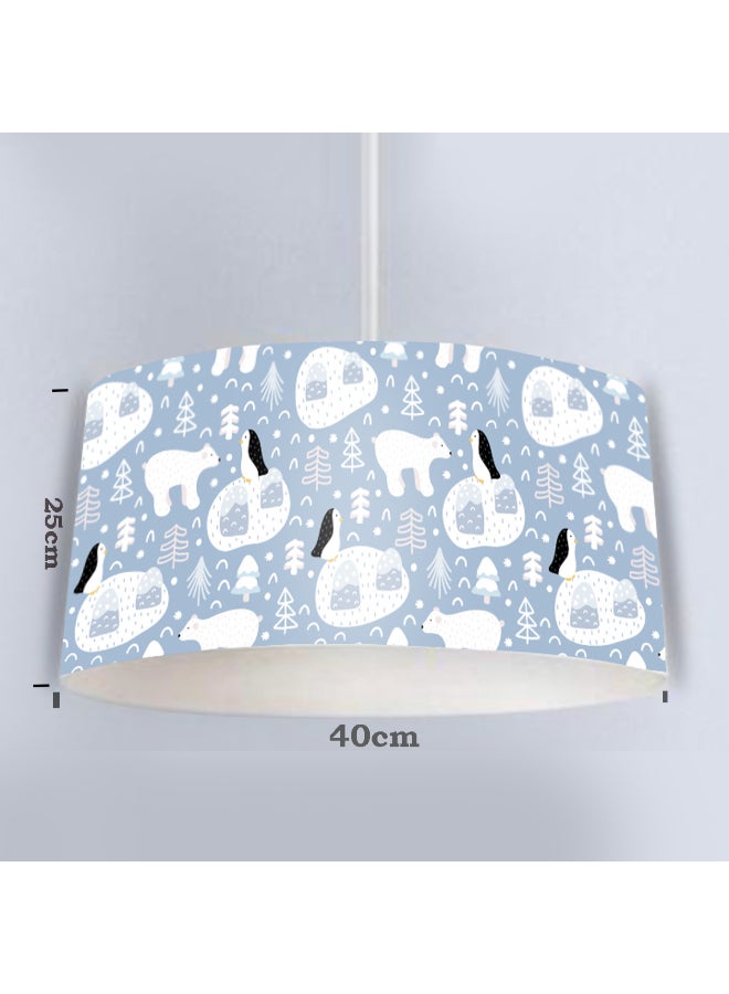 نجفة اطفال مطبوع قطر 42 بسلك شفاف كهربه 3 لمبة