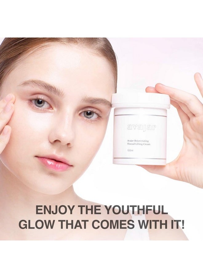 Avajar Thread Cream Firming Face Cream With Collagen For Extremely Dry Skin Korean Skin Care Moisturizing Facial Cream Self Care Night Cream For Neck Firming & Tightening (100Ml / 3.38 Fl Oz)  - Image 2