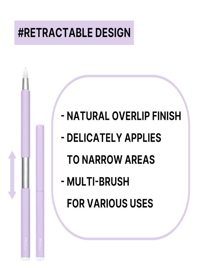 AOU PENCIL BRUSH Compact & Retractable Design for Easy Carry with Pointed Tip for Various Uses, Valentine's Day Gifts for Woman - Image 4