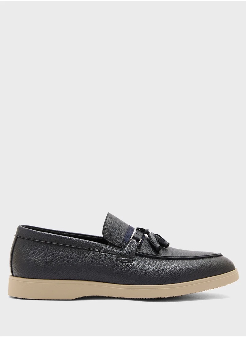 Robert Wood Tassel Detail Smart Casual Slip Ons