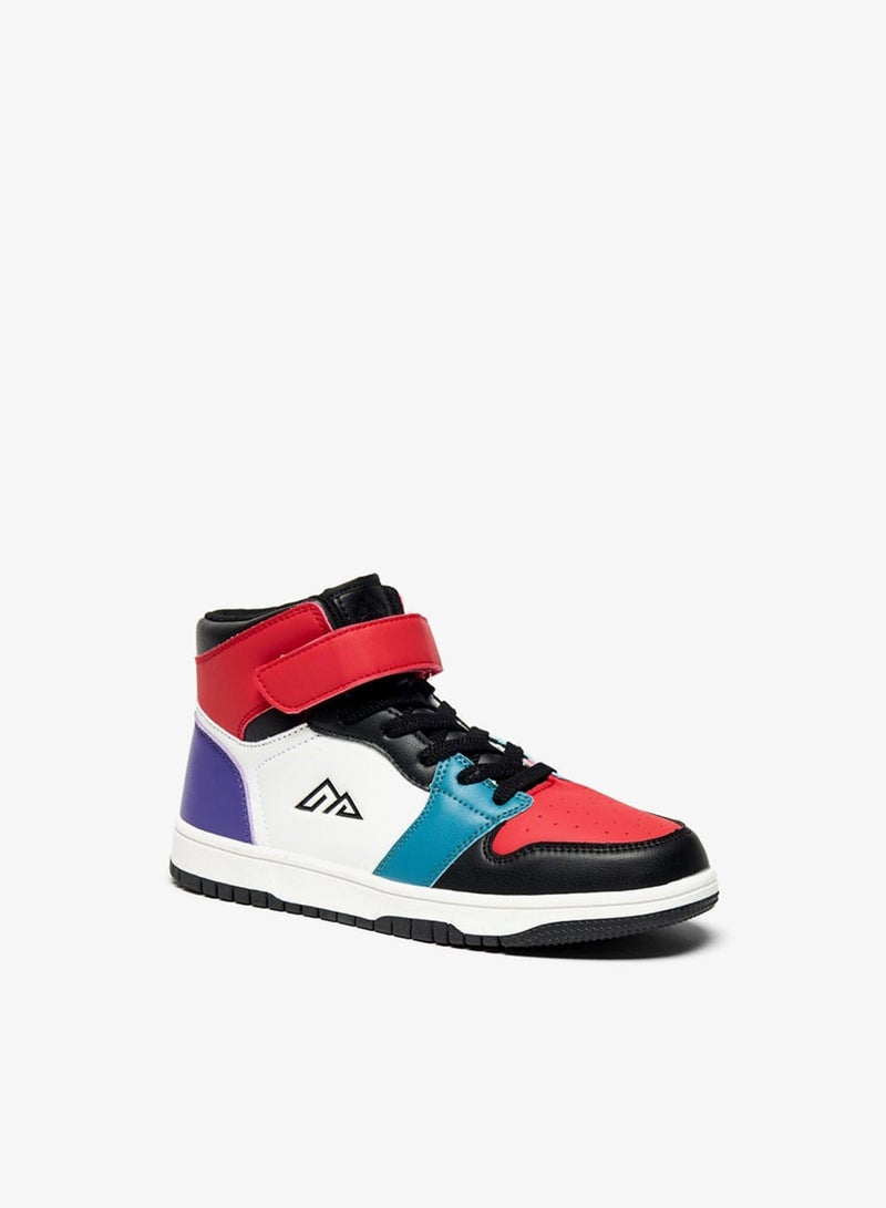 Oaklan by Shoexpress Boys Panelled High-Top Sports Shoes With Hook And Loop Closure - Image 2