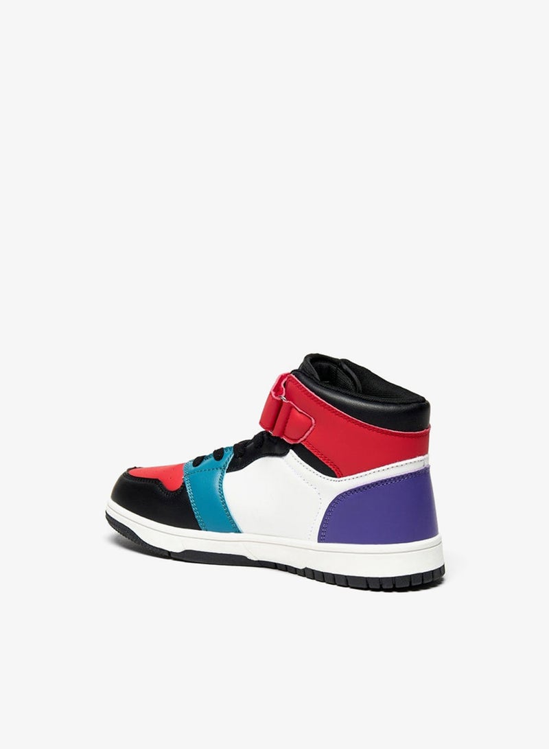 Oaklan by Shoexpress Boys Panelled High-Top Sports Shoes With Hook And Loop Closure - Image 3