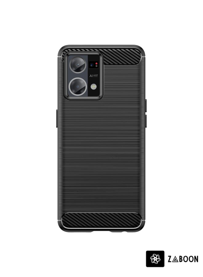 Zaboon Protective Case Cover For OPPO F21 Pro Brushed Texture Carbon Fiber TPU - Image 2