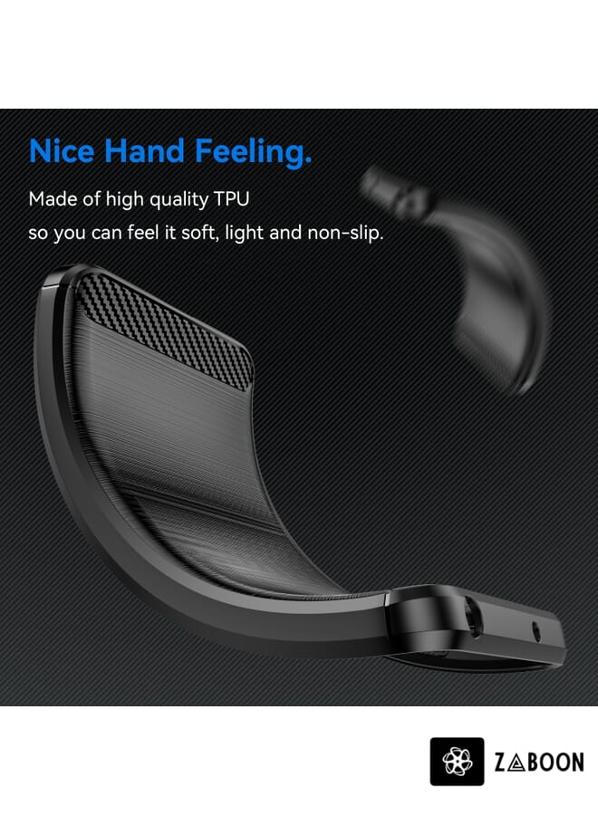 Zaboon Protective Case Cover For OPPO F21 Pro Brushed Texture Carbon Fiber TPU - Image 4