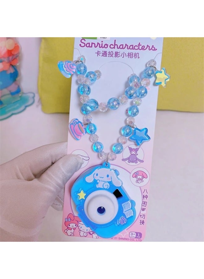 Sanrio Projection Camera Kulomi Necklace Cyber Celebrity Girls Hanging Chain Merlot Strawberry Ball Chain Toy-Color:Cinnamon Dog Five Star Switch Projection Necklace  - Image 1