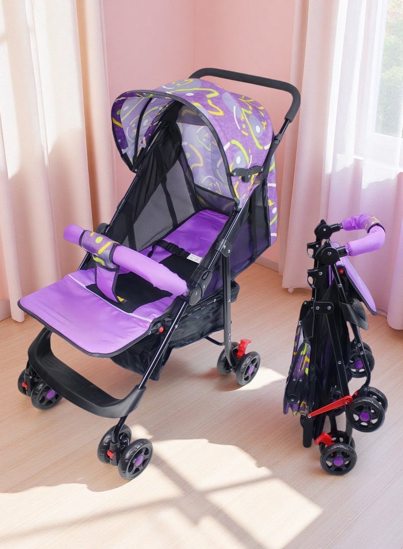 EASY FUTURE Ultra Lightweight Foldable Travel Stroller Multi Position Reclining Seat Adjustable Canopy Foldable Storage Basket NO.1102 - Image 1