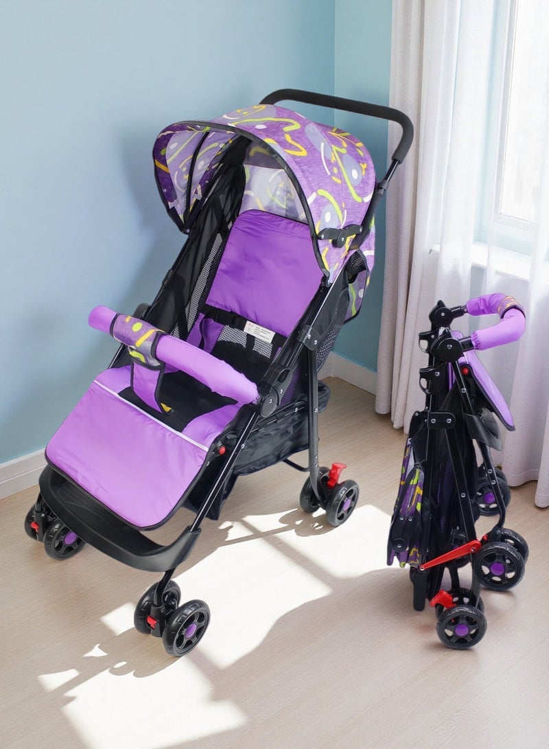 EASY FUTURE Ultra Lightweight Foldable Travel Stroller Multi Position Reclining Seat Adjustable Canopy Foldable Storage Basket NO.1102 - Image 5