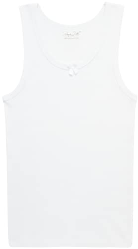 Rene Rofe Girls Tank Tops - 6 Pack 100% Cotton Scoop Neck Tank Tops for Girls - Classic Sleeveless Undershirts (Sizes: 2T-14), Size 4-5, White - Image 5