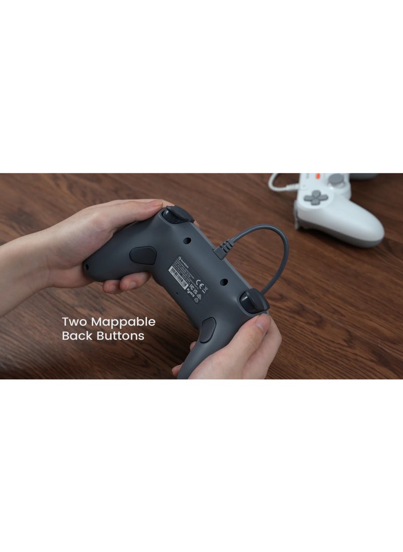 Classic Gamepad GameSir Tegenaria Lite Wired Game Controller for Switch, Android, iOS, PC, Steam With Retro 90s Design, Hall Effect Sticks, 1000Hz Polling Rate, Dual Rumble Motors, Mappable Back Buttons, Ultra-Low Latency, Ergonomic Design -Serene