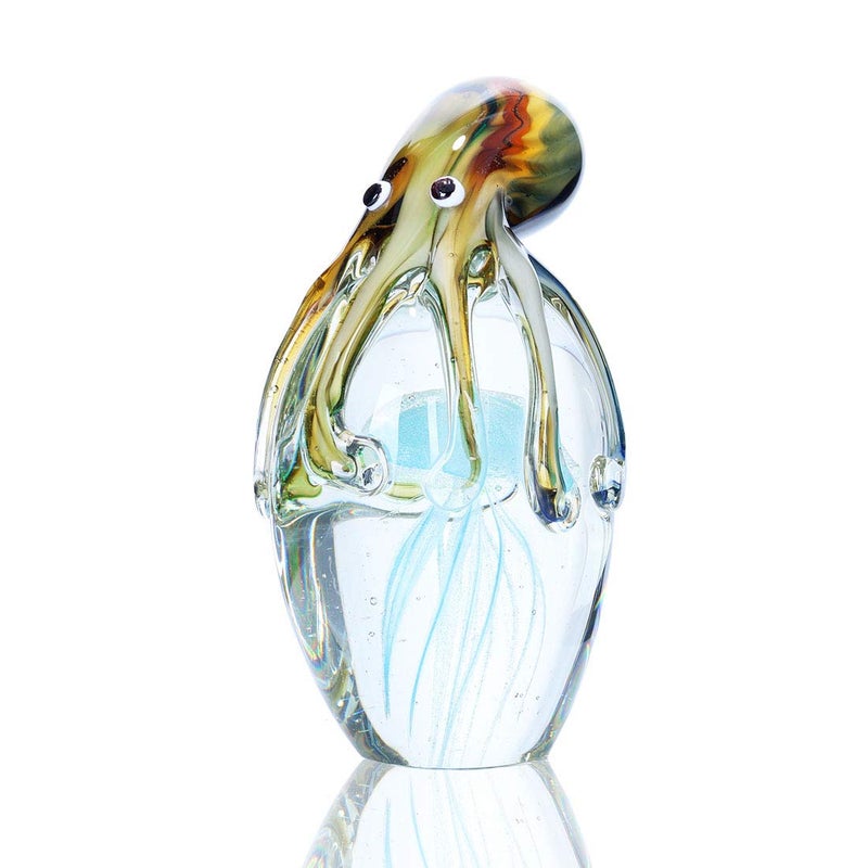 QFkris QFkris Qf Handmade Blown Glass Octupus and Jellyfish Christamas Gift Home Decor 