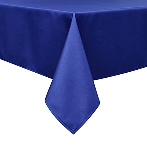 Wewoch Royal Blue Rectangle Tablecloth Water Resistant Washable Polyester Table Cloth for Dining,Kitchen, Parties Weddings and Outdoor Use 52 Inch by 70 Inch - Image 3