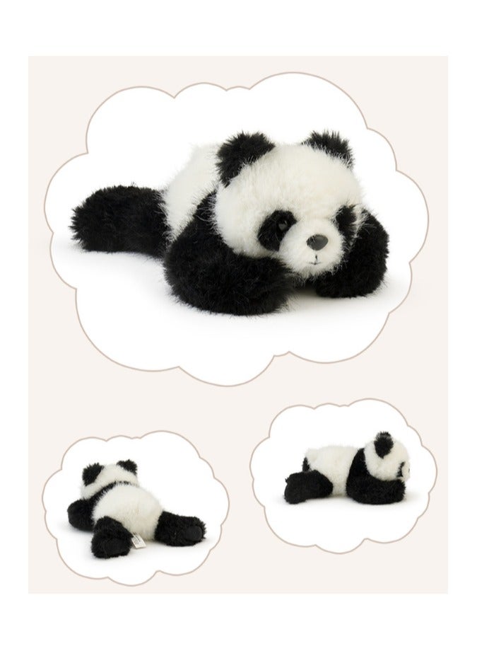BRIXSPARK Adorable Mini Soraya Panda Stuffed Animal - Playful Ease - Timeless Companions - White&Black 18cm - Image 2