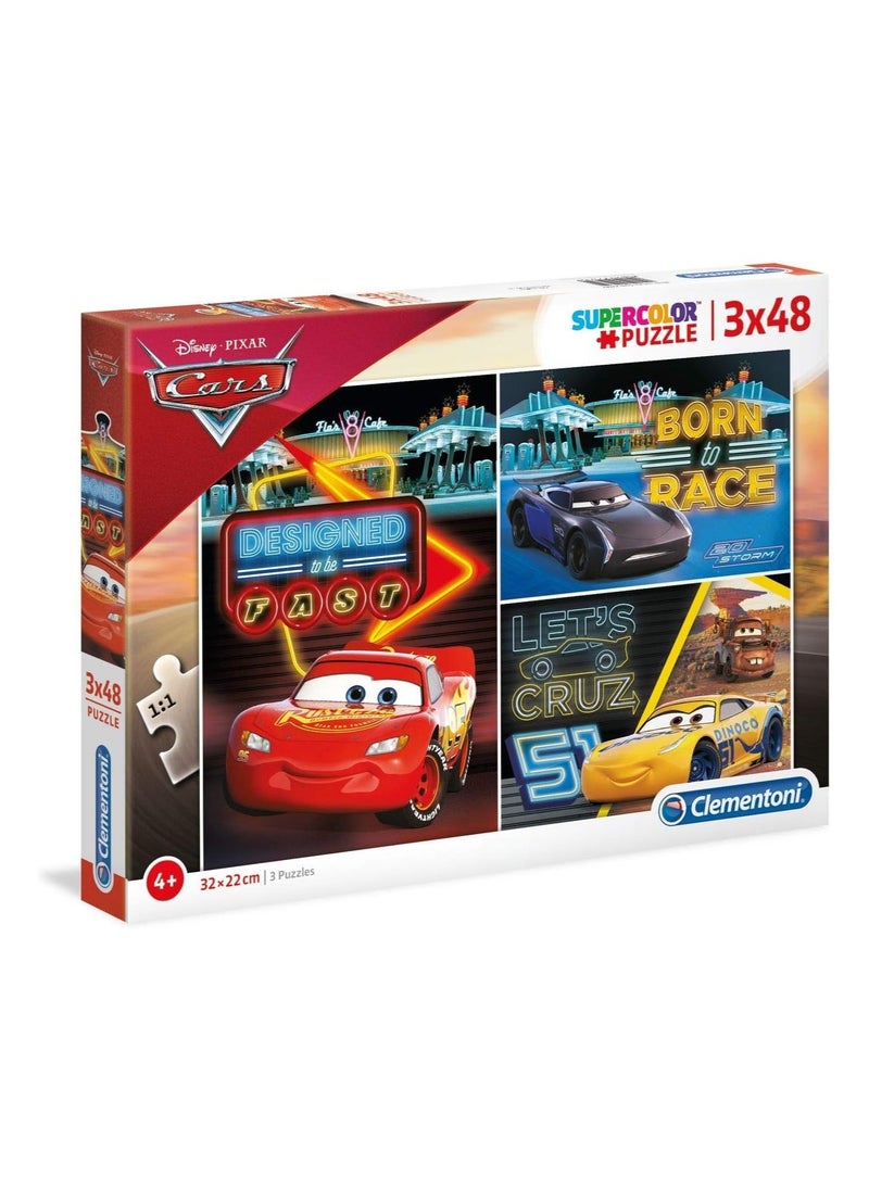 Supercolor Cars 3 Puzzle 3x48 Pieces