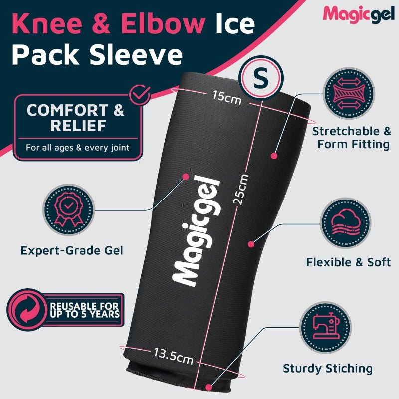 Magic Gel Elbow Ice Pack Wrap â€“ Reusable Knee and Arm Sleeve - Hot & Cold Freeze Therapy Wrap for Targeted Areas â€“ Compact Compression Fit for Knees, Calf, Joints, Tennis - Image 3
