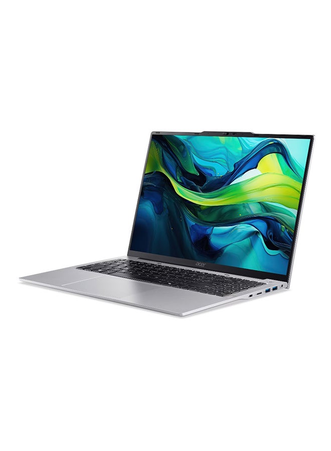 أيسر لابتوب Aspire Lite AL16 بشاشة WUXGA مقاس 16 بوصة (1920×1200)، معالج Core i5-1334U، ذاكرة وصول عشوائي 8 جيجابايت DDR5، قرص صلب SSD سعة 512 جيجابايت، معالج رسومات Intel UHD، نظام تشغيل DOS (بدون ويندوز)، يدعم اللغتين الإنجليزية والعربية، لون فضي الإنجليزية/العربية - Image 4